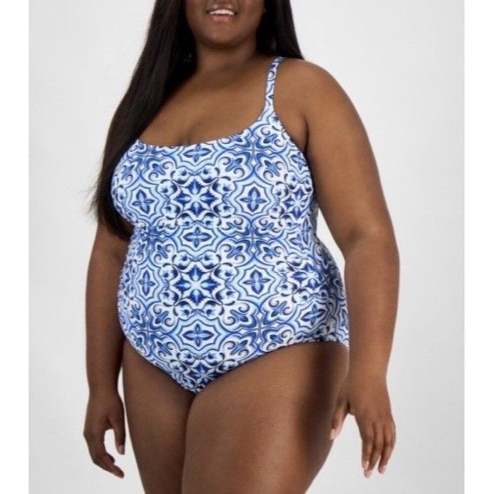 La Blanca Plus Size Alboran Sea One-Piece Swimsuit Size 16W NWT
